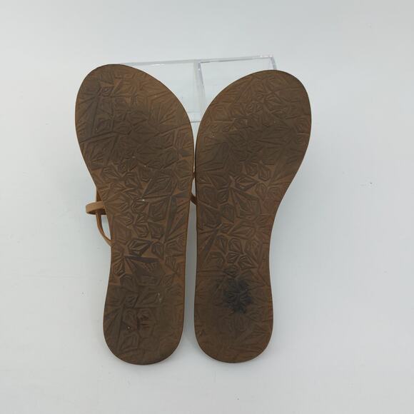 Volcom Strappy Women's Beige Brown Flat Sandals Size 8 - 8.5 - Picture 7 of 9
